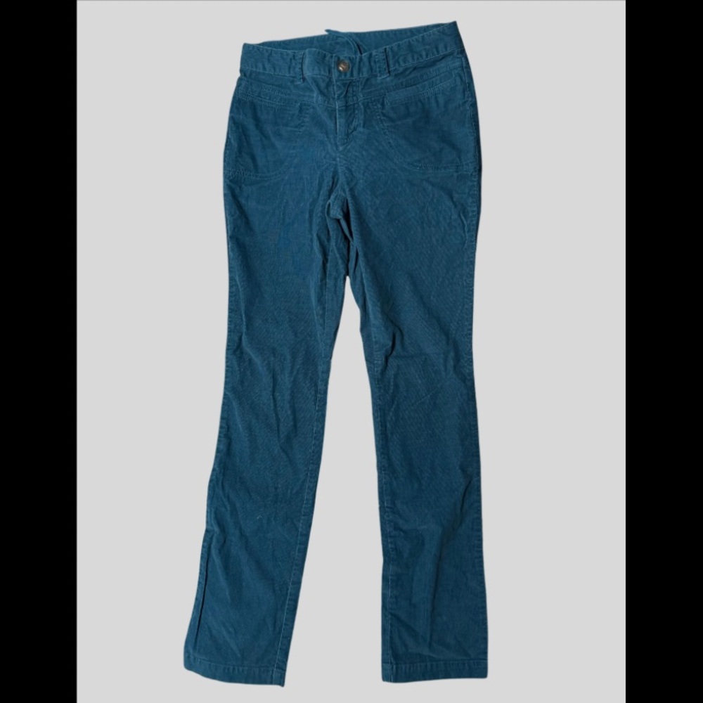 Athleta Size 4 teal corduroy pants